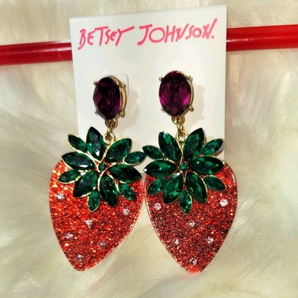 Betsey Johnson Jewelry - Betsey Johnson strawberry 🍓 earrings